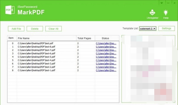 iSeePassword MarkPDF(PDF水印去除工具) v6.8.6