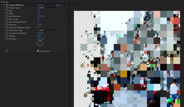 VE Super Mosaic(AE马赛克插件) v1.7