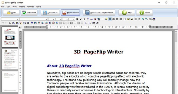 3DPageFlip Writer(文字处理工具) v1.5