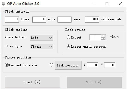 OP Auto Clicker(鼠标点击器) v3.4