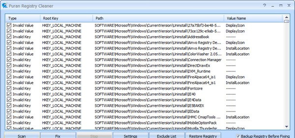 Puran Registry Cleaner(注册表清理工具) v1.8