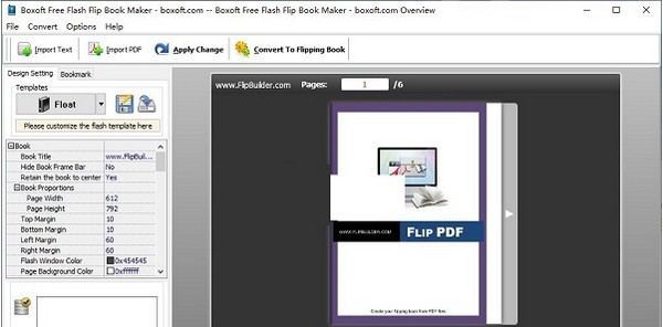 Boxoft Free Flash Flip Book Maker(flash翻页书制作软件) v3.5