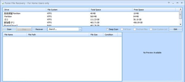 Puran File Recovery(U盘SD卡数据恢复软件） v1.2.0.8
