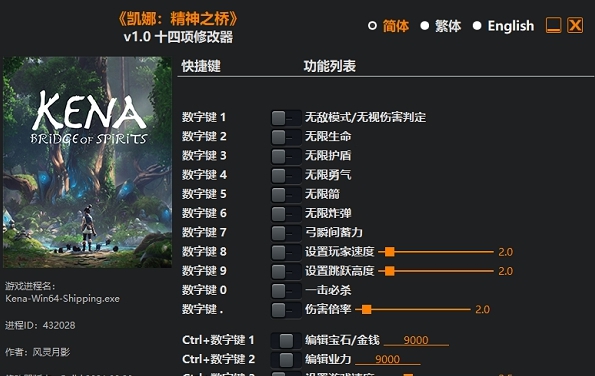 凯娜精神之桥3DM修改器 v1.8