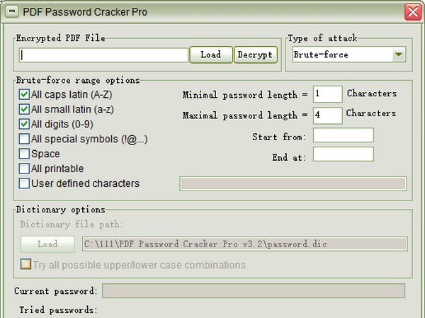 PDF Password Cracker Pro(PDF文件解密工具) v3.2.9