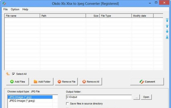 Okdo Xls Xlsx to Jpeg Converterr(Excel转Jpeg工具) v5.15