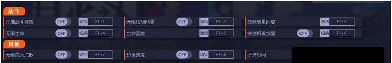 鬼灭之刃火神血风谭八项修改器 v1.07