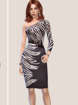 模拟人生4一字野性连衣裙MOD v2.32