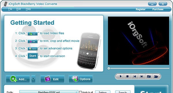 iOrgSoft BlackBerry Video Converter(视频转换软件) v3.3.12