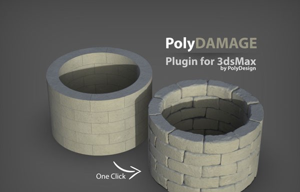 PolyDamage(3D max模型损坏和瑕疵效果插件) v1.07
