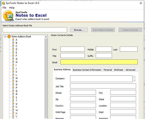SysTools Notes to Excel Converter(文件格式转换工具) v5.9