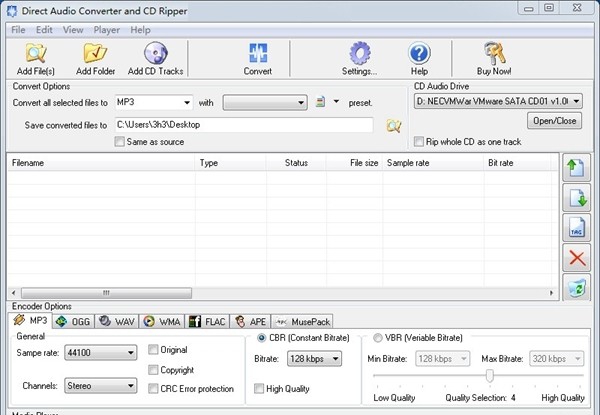 Direct Audio Converter and CD Ripper(音频转换工具) v3.0.12