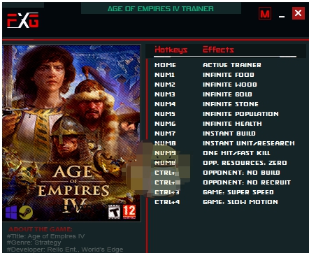 帝国时代4十四项修改器 v2021.10.35