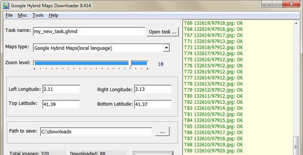 Google Hybrid Maps Downloader(混合地图下载工具) v8.419