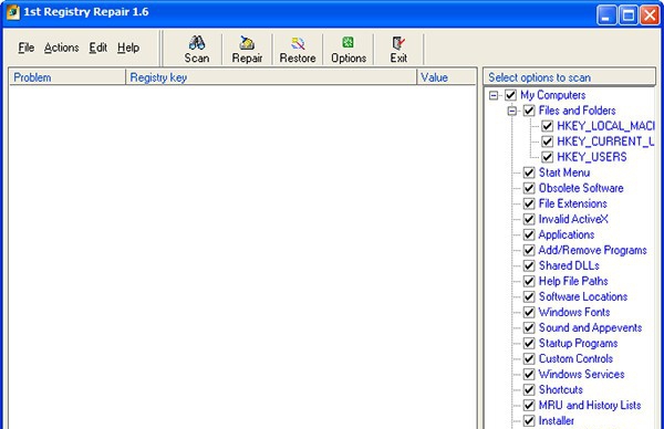 1st Registry Repair(注册表修复工具) v2.3