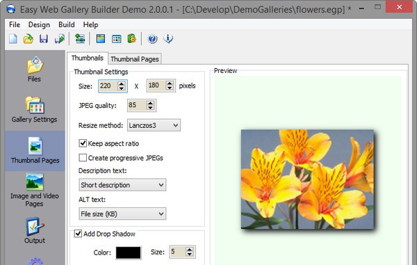 Easy Web Gallery Builder(HTML图库与幻灯片制作工具) v2.2.0.7