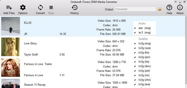 Ondesoft iTunes DRM Media Converter(音频转换工具) v1.5.10