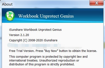 iSunshare Workbook Unprotect Genius(Excel密码删除工具) v2.1.24
