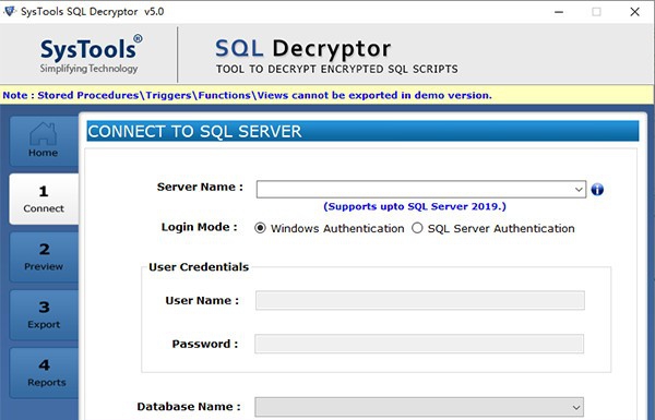 SysTools SQL Decryptor(SQL数据库解密工具) v5.5