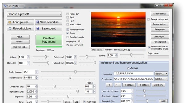 SonicPhoto(图片转声音工具) v1.36