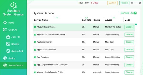 iSunshare System Genius(系统缓存清理软件) v3.0.2.9