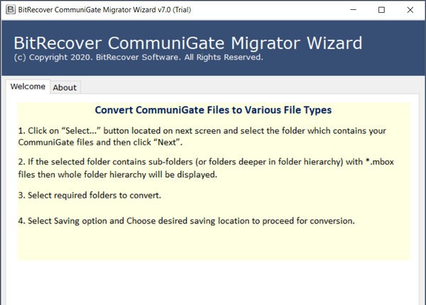 BitRecover CommuniGate Migrator Wizard(邮件迁移工具) v7.8.4
