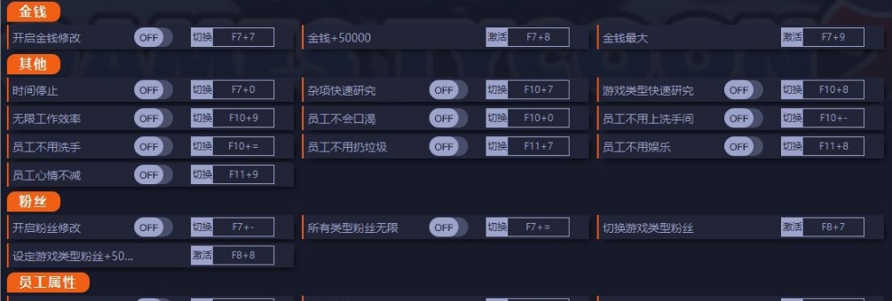 疯狂游戏大亨2修改器 v2021.12.15