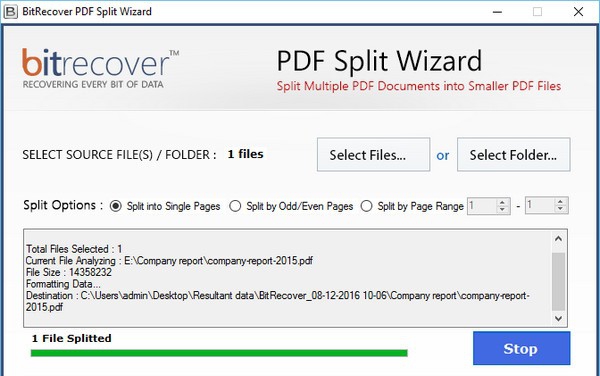 BitRecover PDF Split Wizard(PDF拆分工具) v3.0.6