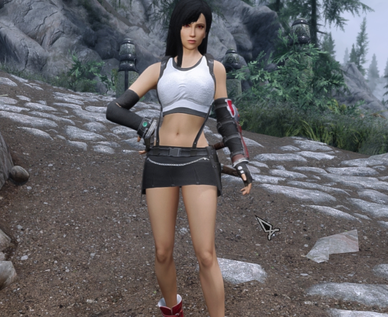 上古卷轴5天际重制版最终幻想7女神蒂法预设MOD v3.33