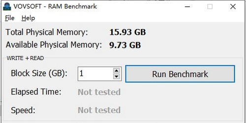 Vovsoft RAM Benchmark(内存基准测试工具) v1.7