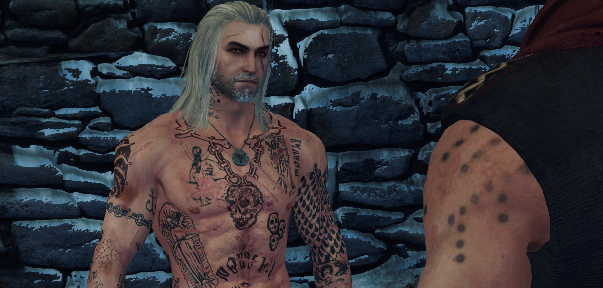 巫师3狂猎杰洛特狂野纹身外观MOD v2.69