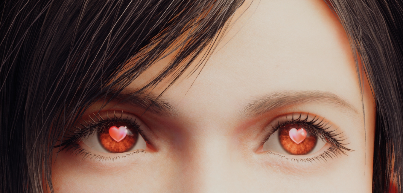 最终幻想7重制版女性角色好看的桃花爱心眼MOD v3.73