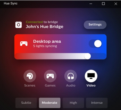 hue sync(飞利浦灯光预设软件) v1.51