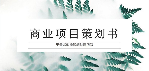 商业项目策划书PPT模板 v2.68