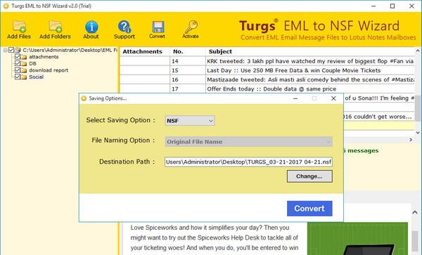 Turgs EML to NSF Wizard(EML到NSF转换工具) v2.1.5