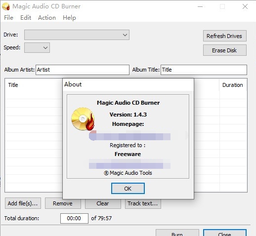 Magic Audio CD Burner(cd刻录软件) v1.4.9
