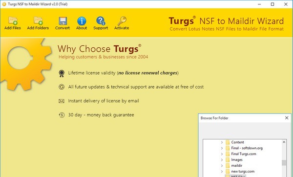 Turgs NSF to Maildir Wizard(NSF转Maildir转换工具) v2.0.5