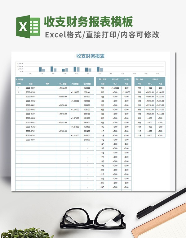 收支财务报表模板 v2.45