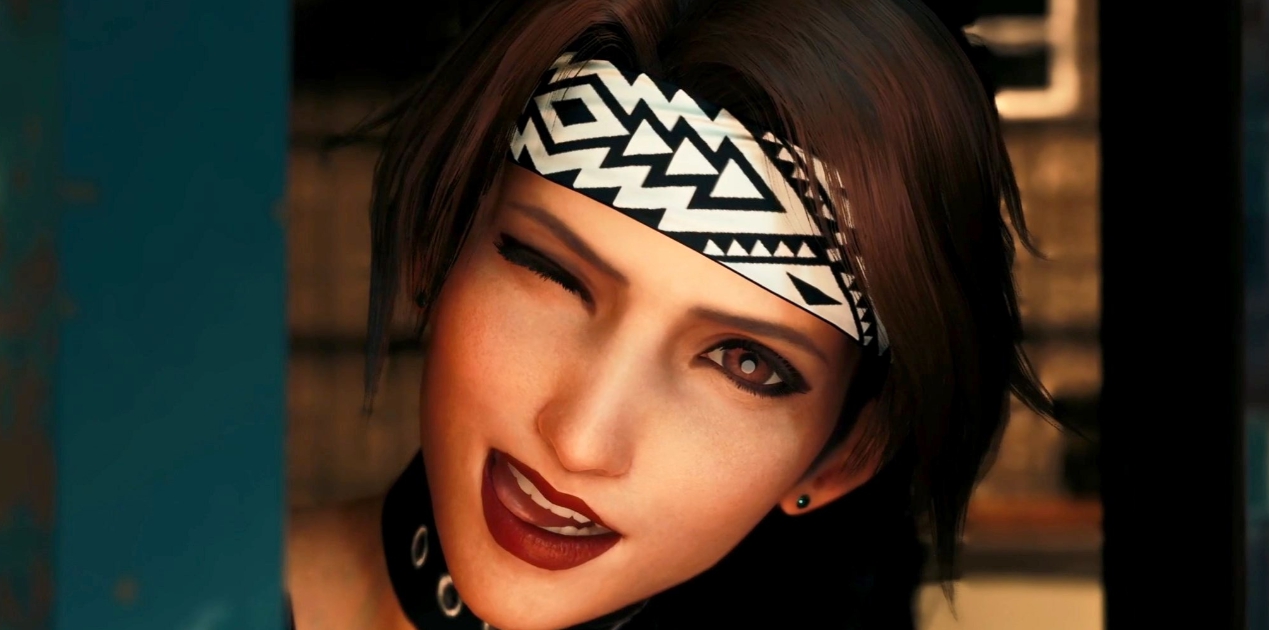 最终幻想7重制版杰西重金属烟熏妆MOD v3.25