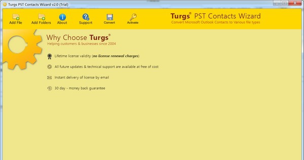 Turgs PST Contacts Wizard(PST联系人提取工具) v2.5
