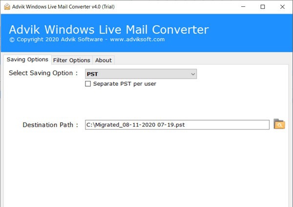Advik windows live mail converter(邮件转换工具) v4.5