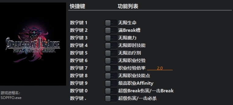 最终幻想起源十五项修改器风灵月影版 v1.05