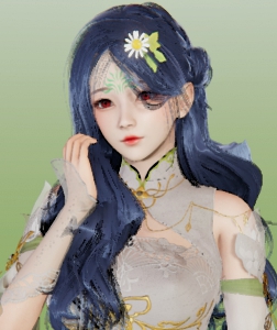 AI少女米色旗袍蓝发小姐姐MOD v2.70