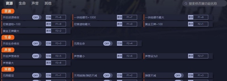 诡野西部十六项修改器 v1.67317