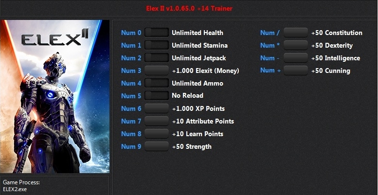 ELEX 2多功能修改器 v2.7