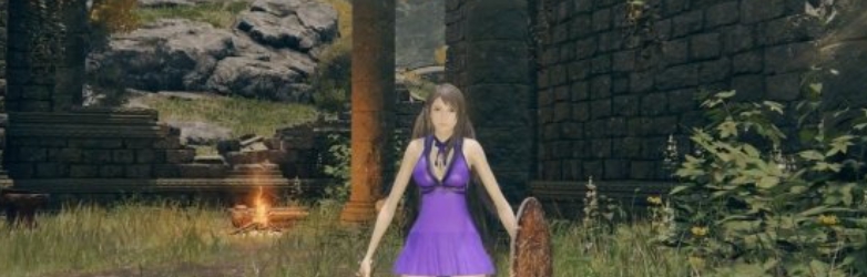 艾尔登法环绝美蒂法紫色连衣裙替换部分装备MOD v1.62