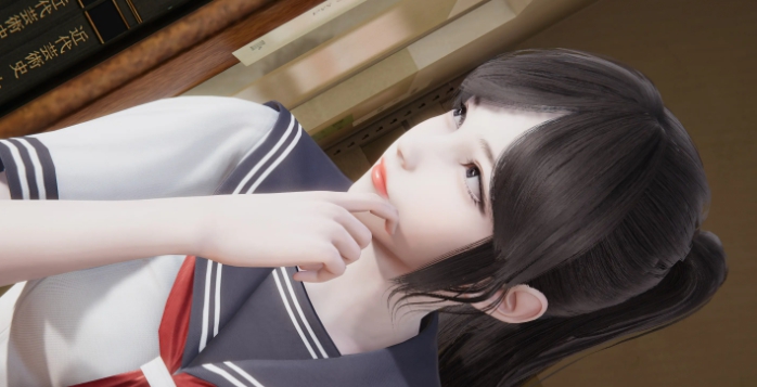 AI少女金色披肩发白衣蓝裙和服美少女MOD v2.7