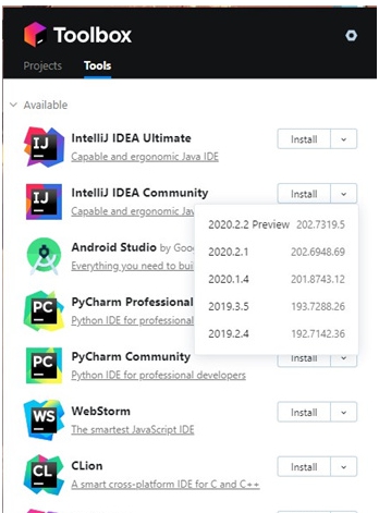 JetBrains ToolBox v1.24.11955