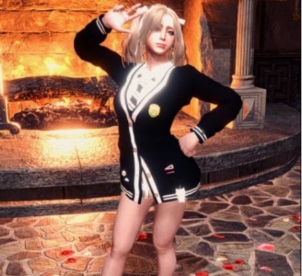 怪物猎人世界冰原女性角色精美秋季校服v1.2MOD v2.9