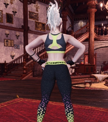 怪物猎人世界冰原女性角色短背心牛仔裤MOD v1.48